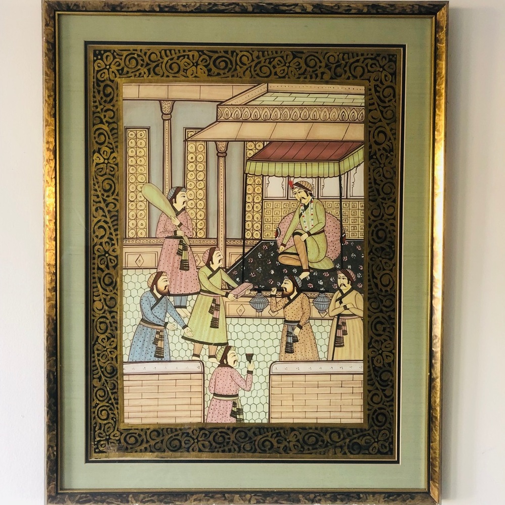 Vintage Mughal Wall piece with frame